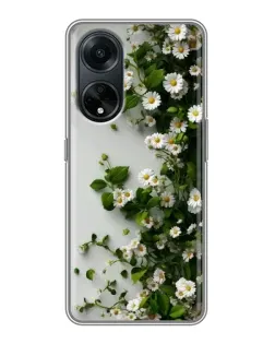Чохол для OPPO A98 з картинкою «Гілка дрібних білих квітів»
