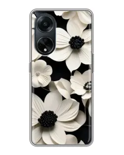 Чохол для OPPO A98 з картинкою «Об'ємні білі квіти»