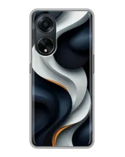 Чохол для OPPO A98 з картинкою «Об'ємні чорно-білі стрічки» Чохол для OPPO A98 з картинкою «Об'ємні чорно-білі стрічки»