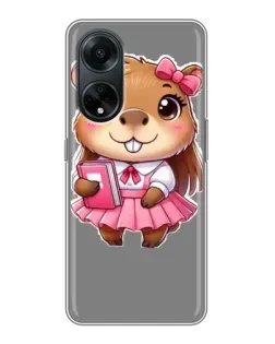 Чехол для OPPO A98 с картинкой «Девочка капибара» Чехол для OPPO A98 с картинкой «Девочка капибара»