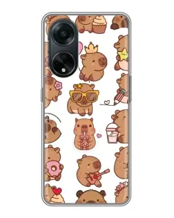 Чехол для OPPO A98 с картинкой «Стикерпак с капибарами» Чехол для OPPO A98 с картинкой «Стикерпак с капибарами»