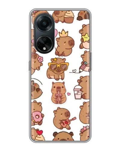 Чехол для OPPO A98 с картинкой «Стикерпак с капибарами» Чехол для OPPO A98 с картинкой «Стикерпак с капибарами»