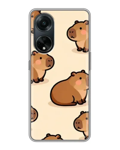 Чехол для OPPO A98 с картинкой «Паттерн милых капибар» Чехол для OPPO A98 с картинкой «Паттерн милых капибар»