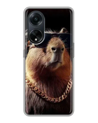 Чехол для OPPO A98 с картинкой «Капибара золотая цепь» Чехол для OPPO A98 с картинкой «Капибара золотая цепь»