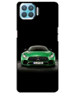 Чехол для OPPO F17 Pro с картинкой «Mercedes — неоновый лого»