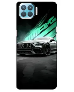 Чехол для OPPO F17 с картинкой «Темный Mercedes AMG»