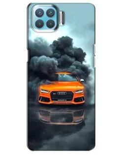 Чехол для OPPO F17 с картинкой «Audi в облаках дыма»