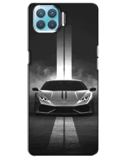Чехол для OPPO F17 с картинкой «Lamborghini симметрия дорог»