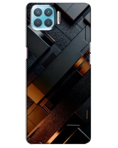 Чехол для OPPO F17 с картинкой «Черные геометрические блоки» Чехол для OPPO F17 с картинкой «Черные геометрические блоки»