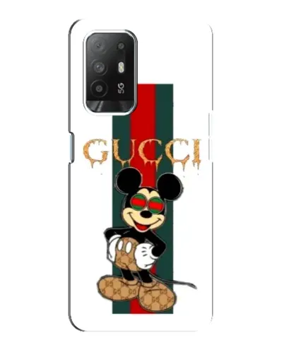 Чехол для OPPO F19 Pro Plus 5G с картинкой «Микки Маус Gucci — полосы» Чехол для OPPO F19 Pro Plus 5G с картинкой «Микки Маус Gucci — полосы»
