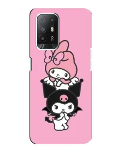 Чехол для OPPO F19 Pro Plus 5G с картинкой «My Melody и Kuromi»
