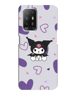 Чехол для OPPO F19 Pro Plus 5G с картинкой «Kuromi и лавандовые сердца»