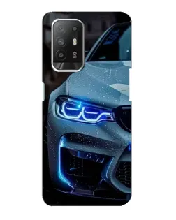 Чехол для OPPO F19 Pro Plus 5G с картинкой «Взгляд BMW с синими фарами»