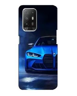 Чехол для OPPO F19 Pro Plus 5G с картинкой «Голубая BMW M4»