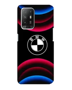 Чехол для OPPO F19 Pro Plus 5G с картинкой «Логотип BMW и неоновые дуги»