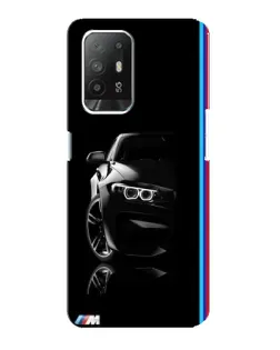Чехол для OPPO F19 Pro Plus 5G с картинкой «Силуэт BMW в темноте»