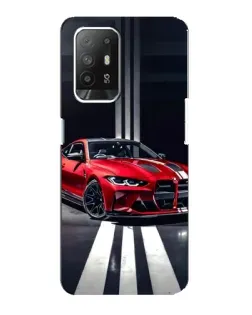 Чехол для OPPO F19 Pro Plus 5G с картинкой «Красная BMW на дороге»