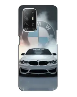Чехол для OPPO F19 Pro Plus 5G с картинкой «BMW в белом дыму»