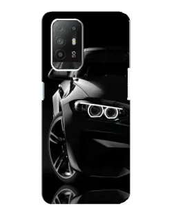 Чехол для OPPO F19 Pro Plus 5G с картинкой «Черная BMW — профиль»
