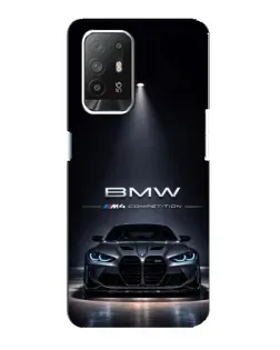 Чехол для OPPO F19 Pro Plus 5G с картинкой «BMW сквозь ночной город»