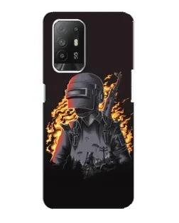 Чохол для OPPO F19 Pro Plus 5G з картинкою «PUBG — вогняний силует»