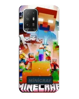 Чехол для OPPO F19 Pro Plus 5G с картинкой «Minecraft герои игры» Чехол для OPPO F19 Pro Plus 5G с картинкой «Minecraft герои игры»