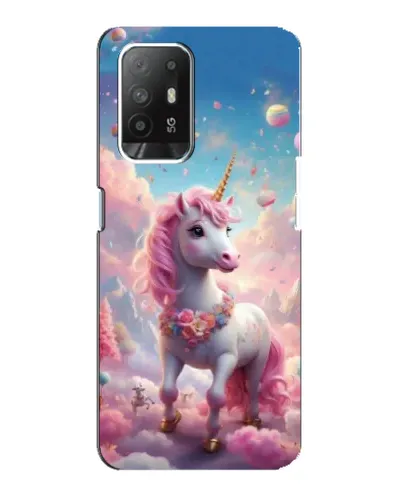 Чехол для OPPO F19 Pro Plus 5G с картинкой «Единорог среди облаков»