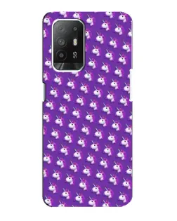 Чехол для OPPO F19 Pro Plus 5G с картинкой «Единороги на фиолетовом»