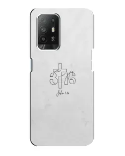 Чохол для OPPO F19 Pro Plus 5G з картинкою «Івана 3:16 Хрест»