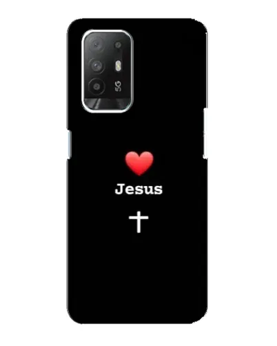 Чехол для OPPO F19 Pro Plus 5G с картинкой «Сердце - Jesus»