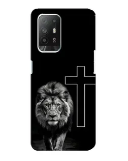 Чохол для OPPO F19 Pro Plus 5G з картинкою «Лев та Хрест»