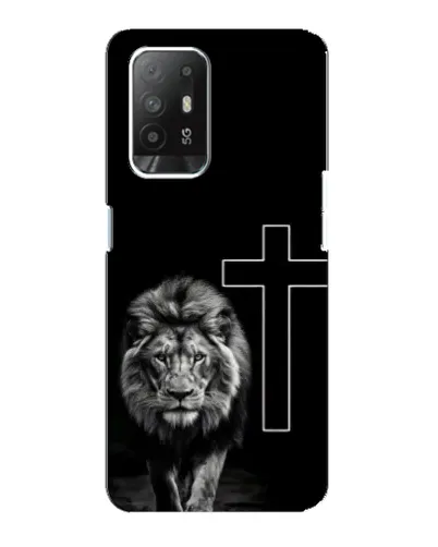 Чехол для OPPO F19 Pro Plus 5G с картинкой «Лев и Крест»