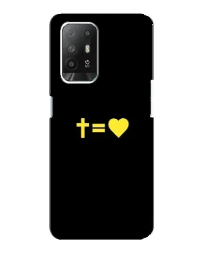 Чехол для OPPO F19 Pro Plus 5G с картинкой «Сердце и Крест»
