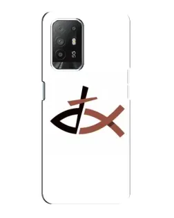 Чехол для OPPO F19 Pro Plus 5G с картинкой «Рыба и крест»