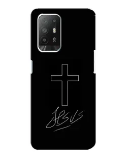 Чехол для OPPO F19 Pro Plus 5G с картинкой «Графический крест Jesus»