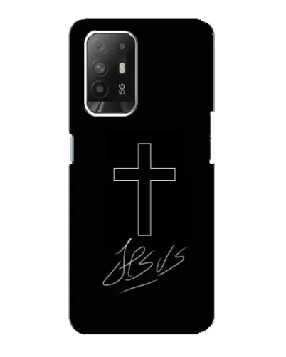 Чехол для OPPO F19 Pro Plus 5G с картинкой «Графический крест Jesus» Чехол для OPPO F19 Pro Plus 5G с картинкой «Графический крест Jesus»