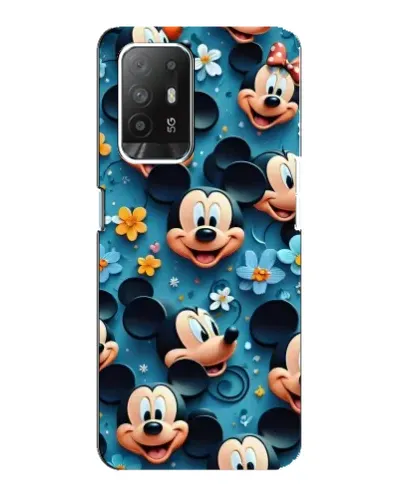 Чохол для OPPO F19 Pro Plus 5G з картинкою «Паттерн Міккі та Мінні»