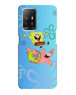 Чехол для OPPO F19 Pro Plus 5G с картинкой «Спанч Боб и Патрик»