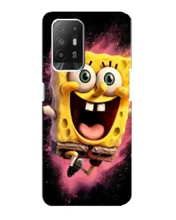 Чехол для OPPO F19 Pro Plus 5G с картинкой «Взрывной Спанч Боб»
