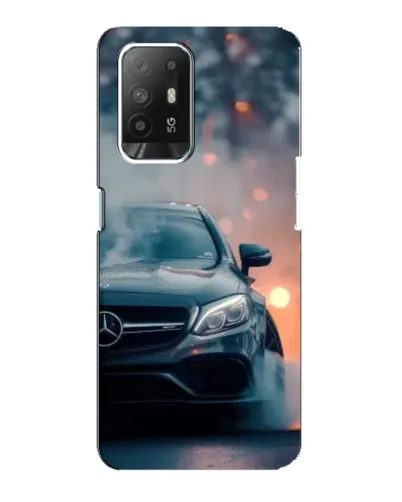 Чехол для OPPO F19 Pro Plus 5G с картинкой «Mercedes — ночной город»