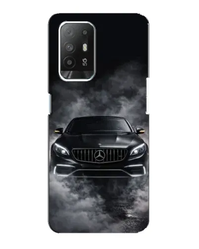 Чехол для OPPO F19 Pro Plus 5G с картинкой «Mercedes в дыму»