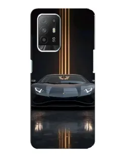 Чехол для OPPO F19 Pro Plus 5G с картинкой «Lamborghini золотые линии»