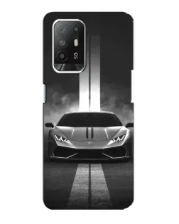 Чехол для OPPO F19 Pro Plus 5G с картинкой «Lamborghini симметрия дорог»