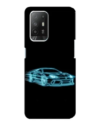 Чехол для OPPO F19 Pro Plus 5G с картинкой «Неоновый контур Lamborghini»