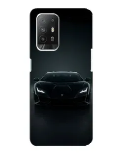 Чехол для OPPO F19 Pro Plus 5G с картинкой «Черный Lamborghini Aventador»