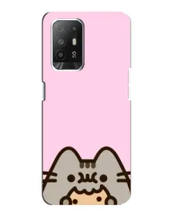 Чехол для OPPO F19 Pro Plus 5G с картинкой «Pusheen и печенье»
