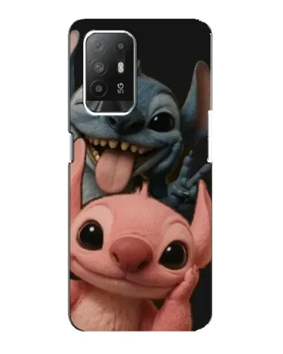Чехол для OPPO F19 Pro Plus 5G с картинкой «Стич и Ангел»