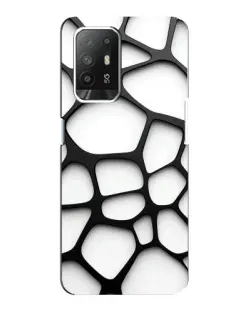 Чохол для OPPO F19 Pro Plus 5G з картинкою «Біла об'ємна сітка»
