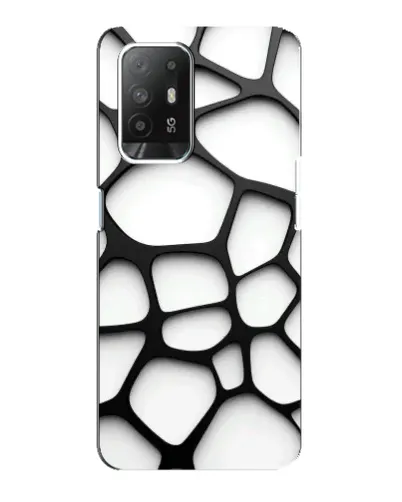 Чехол для OPPO F19 Pro Plus 5G с картинкой «Белая объемная сетка»