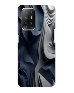 Чохол для OPPO F19 Pro Plus 5G з картинкою «Об'ємні сині складки»